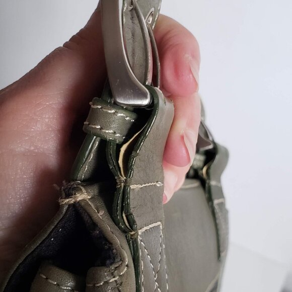 Olive Leather TIGNANELLO Saddle Bag Shoulder Purse - Picture 14 of 15